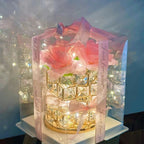 Preserved Rose Crystal Lamp With Light And Fragrance Perfect Gift For Birthday And Anniversary
