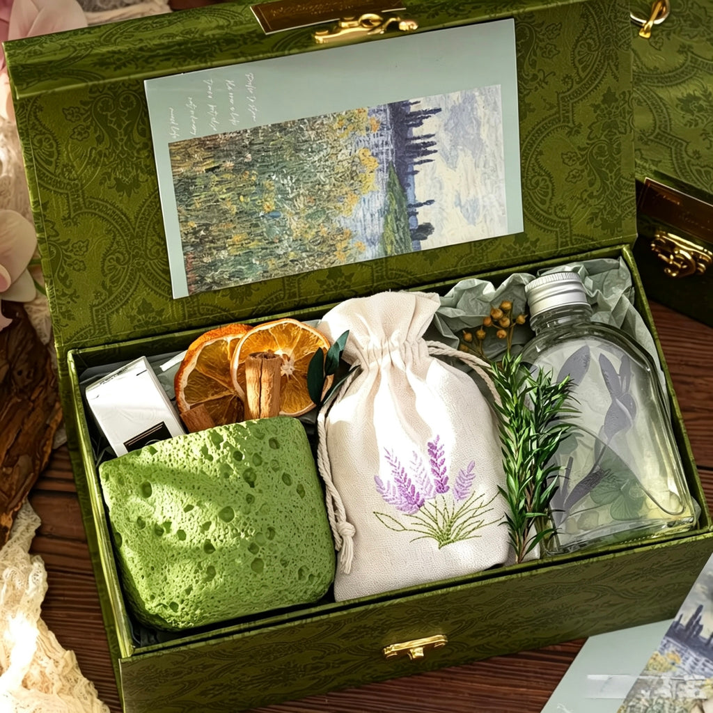 Garden Green Forest and pink Aromatherapy Gift Box