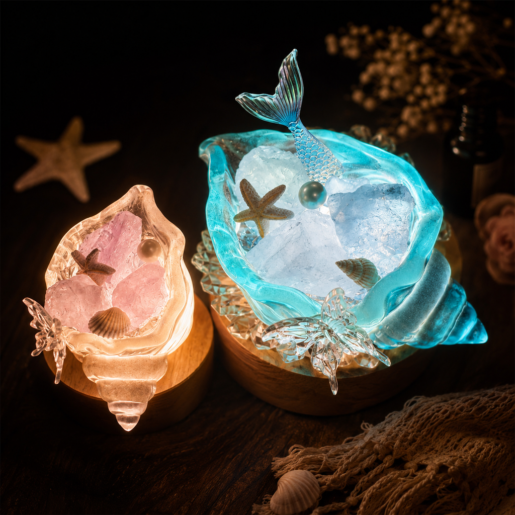Ocean Crystal Seashell Diffuser StoneNo Flame Scented Stone Air Freshener with Essential Oil