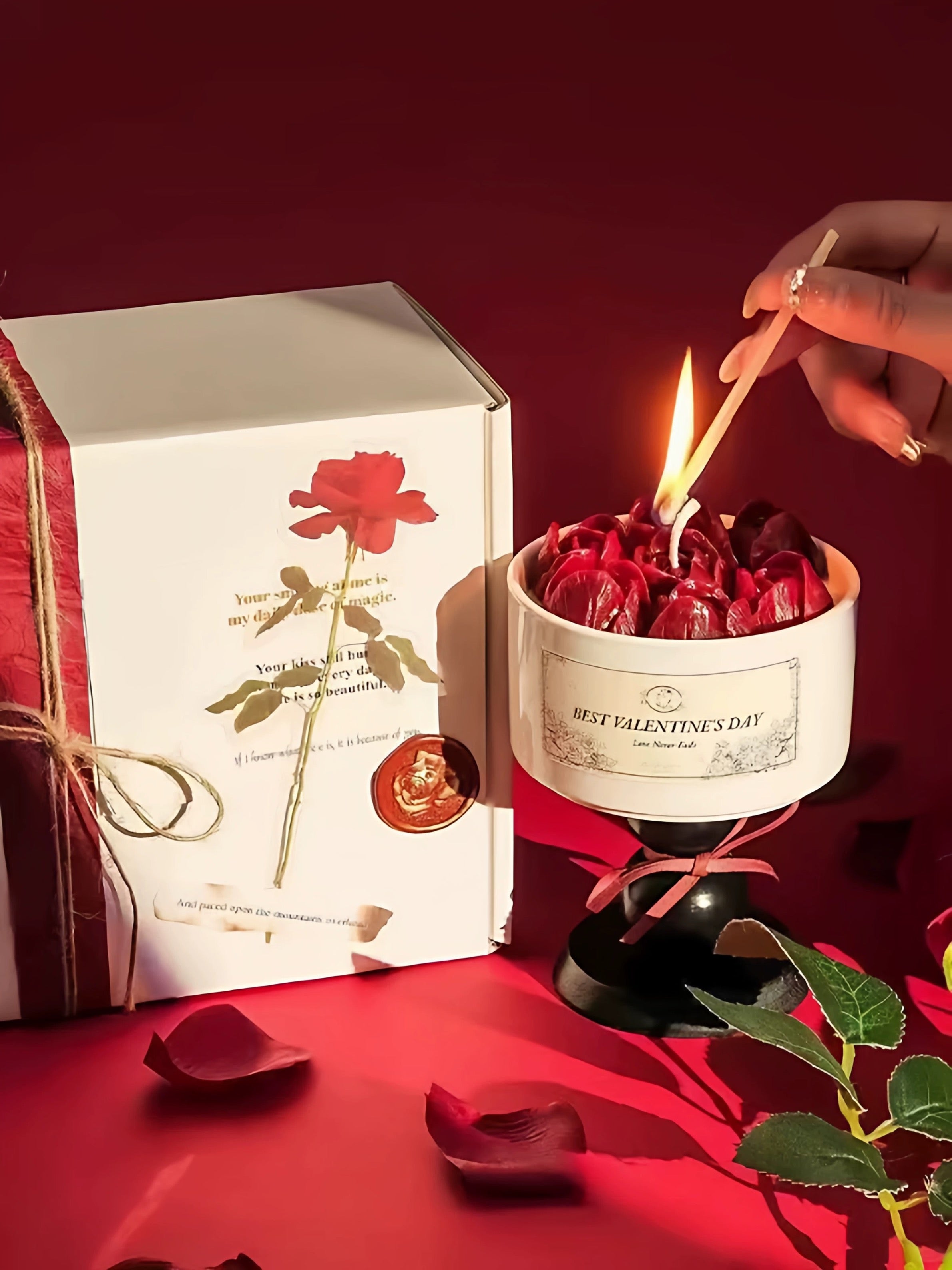 Camellia Flower Aromatherapy Candle Gift Box 🌸 | Luxury Floral Scented Candle Gift Set 🕯️🎁