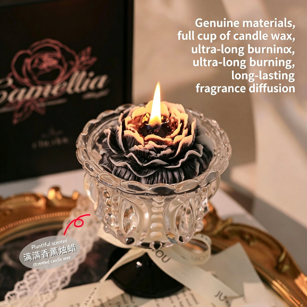 Elegant Floral Aroma Candle Gift Box – Romantic Home Fragrance & Aesthetic Decor Collection