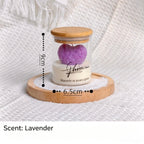 Valentine's Day Heart Rose Candle - Scented Soy Wax Candle in Glass Jar