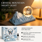 Snow Mountain Twin Peaks Crystal Ball Aromatherapy Ornament — Long-Lasting Fragrance Home Décor Gift Box