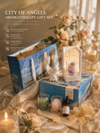 City of Angels Crystal Aromatherapy Gift Set with 3 Modes LED Lamp  Unique Gift for Birthday, Anniversary, Valentine’s Day, Women & Her