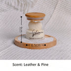 Valentine's Day Heart Rose Candle - Scented Soy Wax Candle in Glass Jar