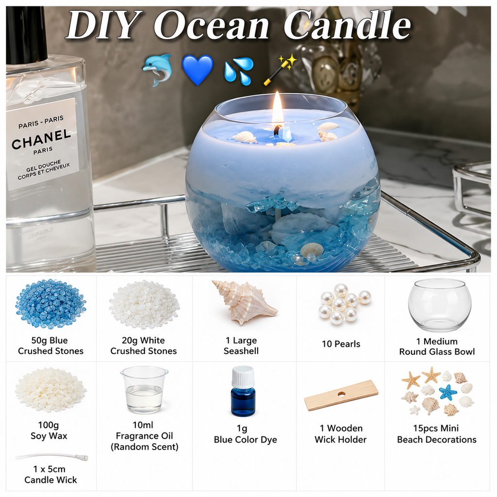 🌊 DIY OCEAN SCENTED CANDLE KIT