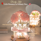 Preserved Rose Crystal Lamp With Light And Fragrance Perfect Gift For Birthday And Anniversary
