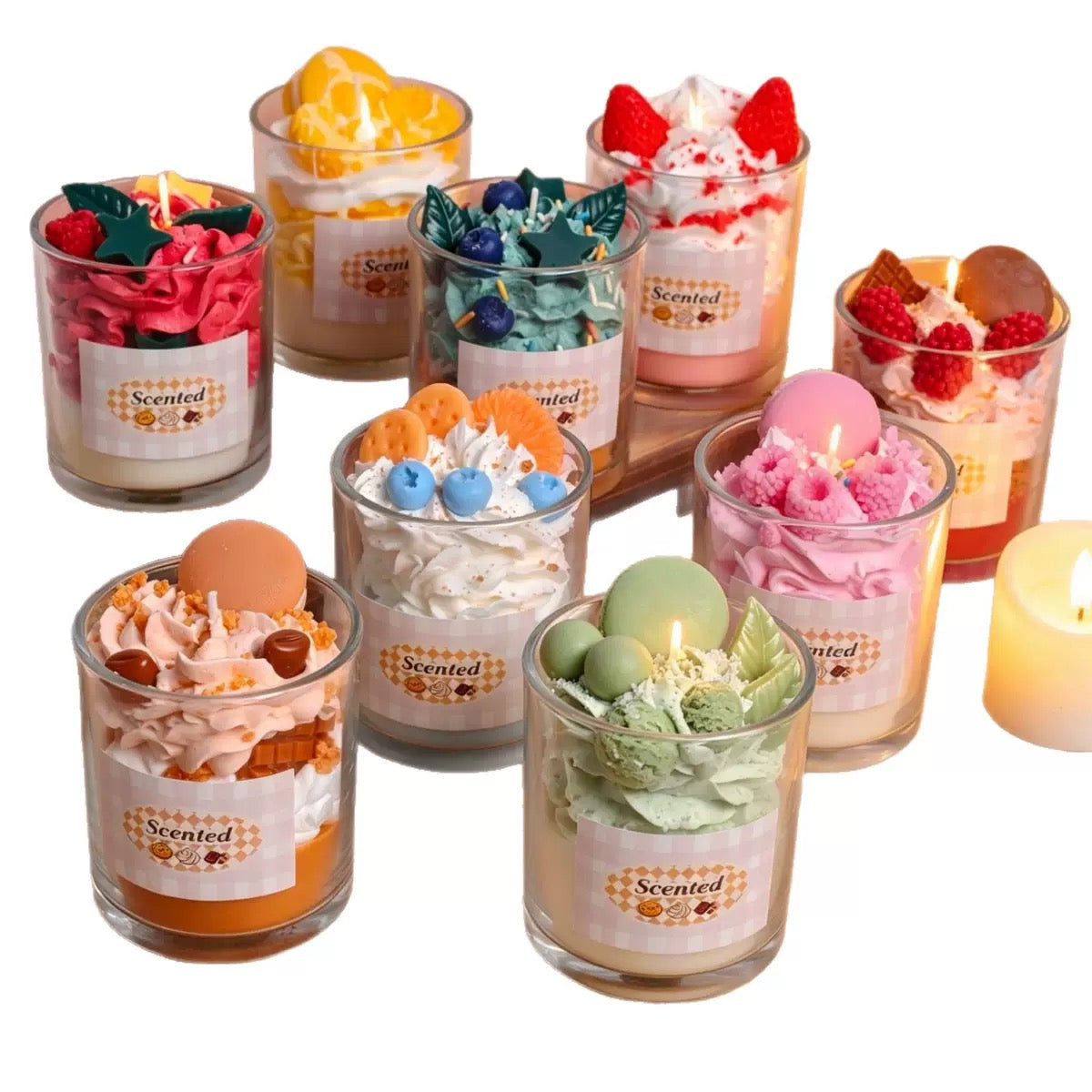 Handmade Dessert Scented Candle – 9 Fragrance Options | Personalized Gift Candle