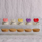 Valentine's Day Heart Rose Candle - Scented Soy Wax Candle in Glass Jar
