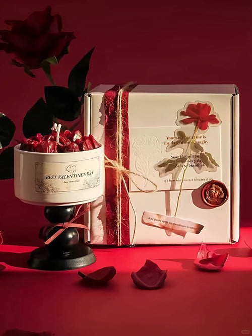 Camellia Flower Aromatherapy Candle Gift Box 🌸 | Luxury Floral Scented Candle Gift Set 🕯️🎁