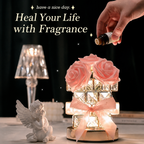 Preserved Rose Crystal Lamp With Light And Fragrance Perfect Gift For Birthday And Anniversary