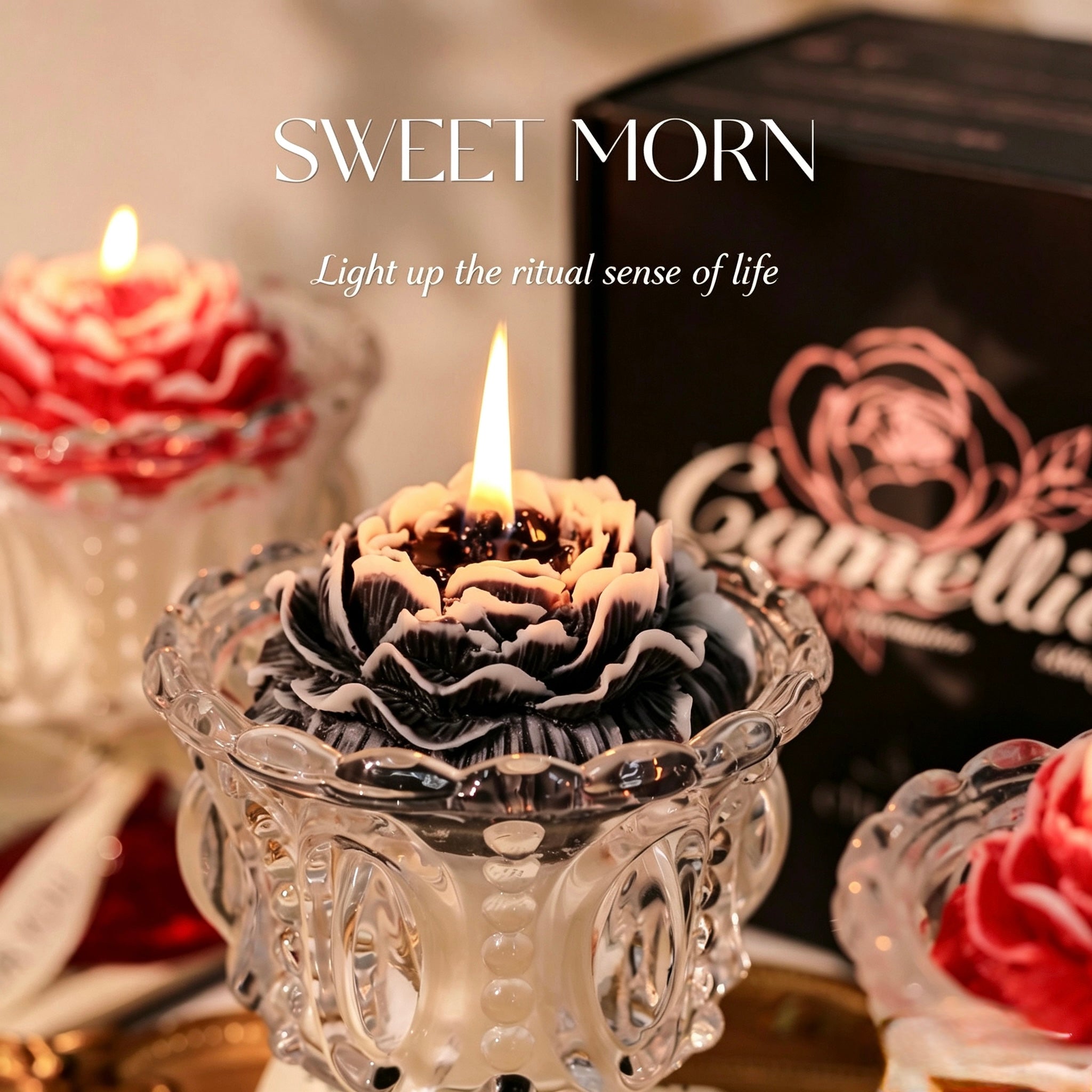 Elegant Floral Aroma Candle Gift Box – Romantic Home Fragrance & Aesthetic Decor Collection