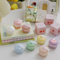 Pastel Macaron Candle - Hand-Poured Soy Wax, Multiple Scents, Perfect for Bedroom Decor, Birthday Gift for Dessert Lovers