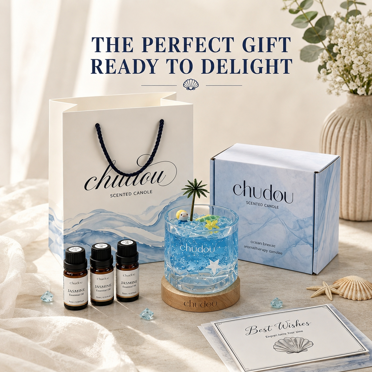 ✨ Ocean Breeze Reed Diffuser Gift Set