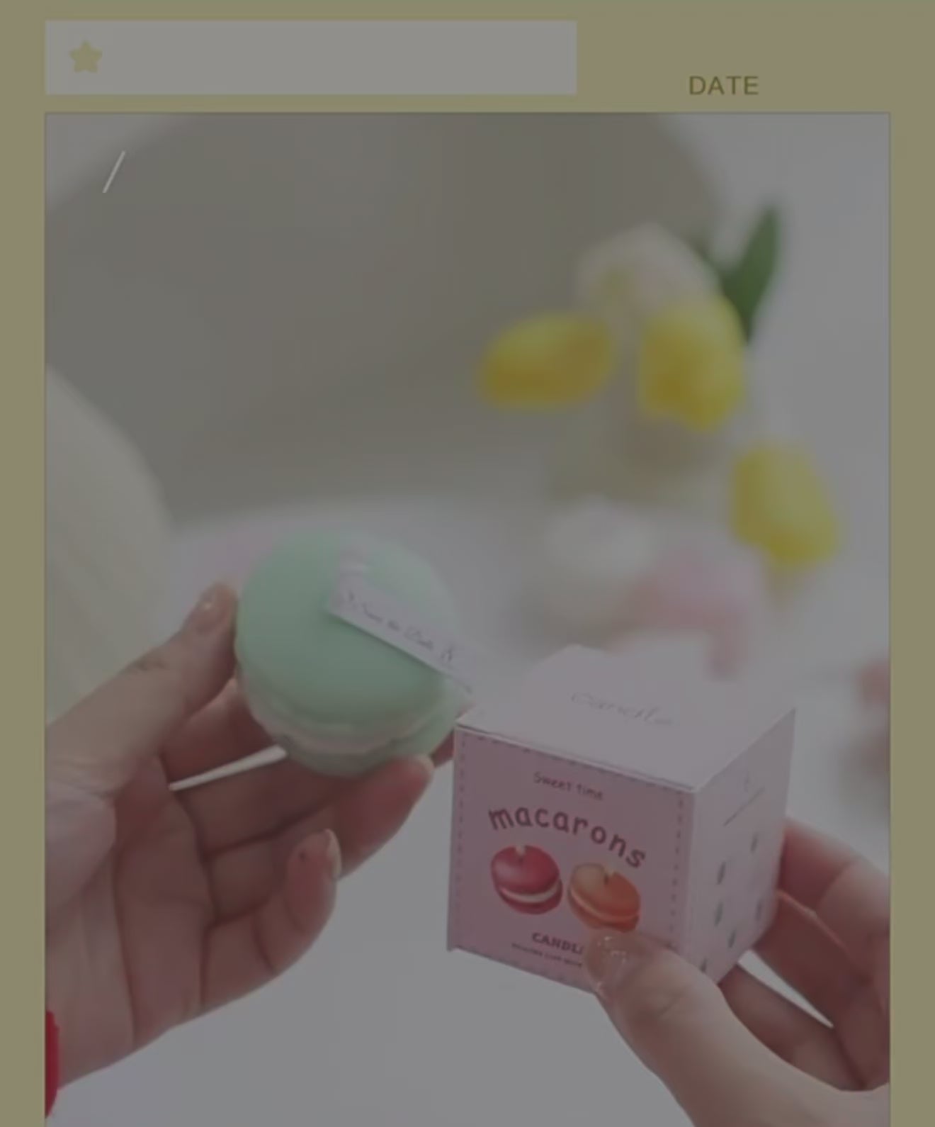 Pastel Macaron Candle - Hand-Poured Soy Wax, Multiple Scents, Perfect for Bedroom Decor, Birthday Gift for Dessert Lovers